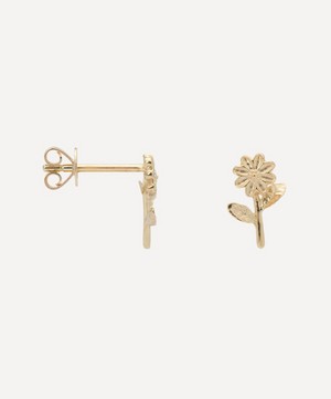 Anna + Nina - x Liberty 14ct Gold Single Daisy In Bloom Stud Earring image number 3