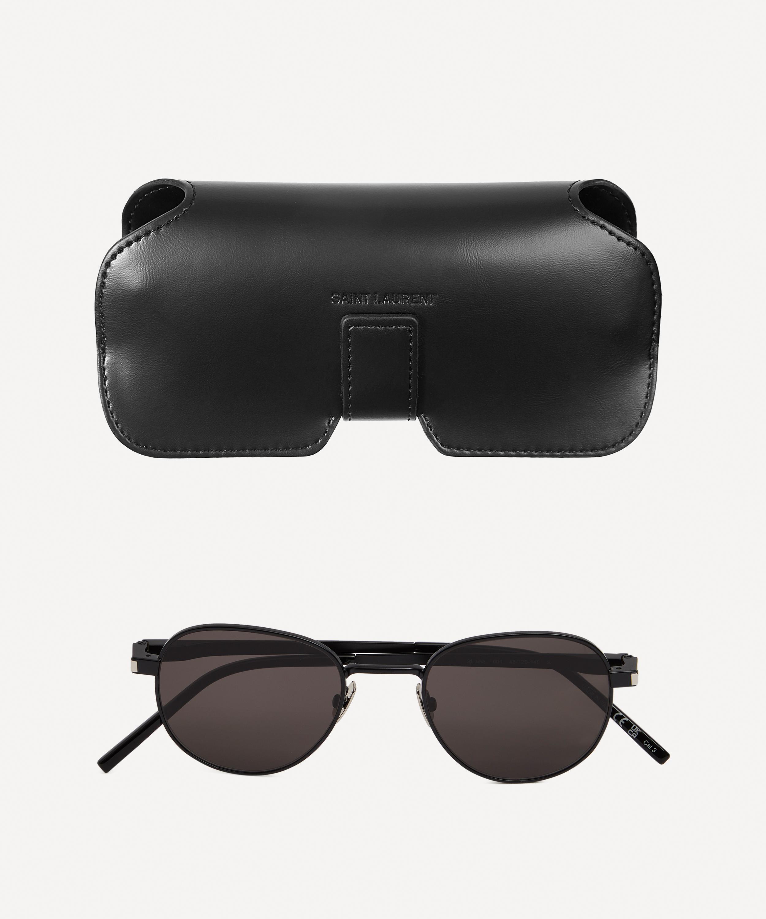 Saint laurent store round metal sunglasses