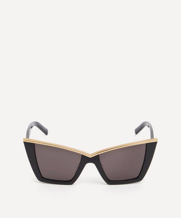 Saint Laurent - Square Cat-Eye Black Acetate Sunglasses