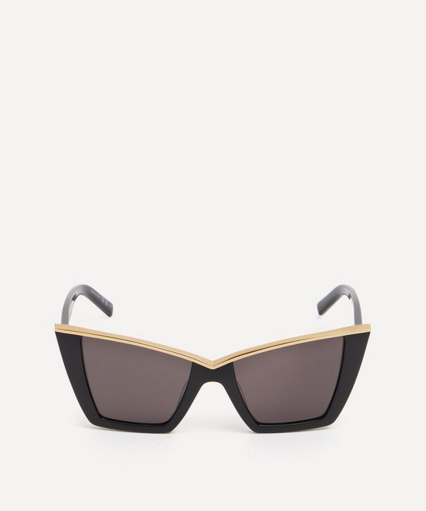 Saint Laurent - Square Cat-Eye Black Acetate Sunglasses image number null