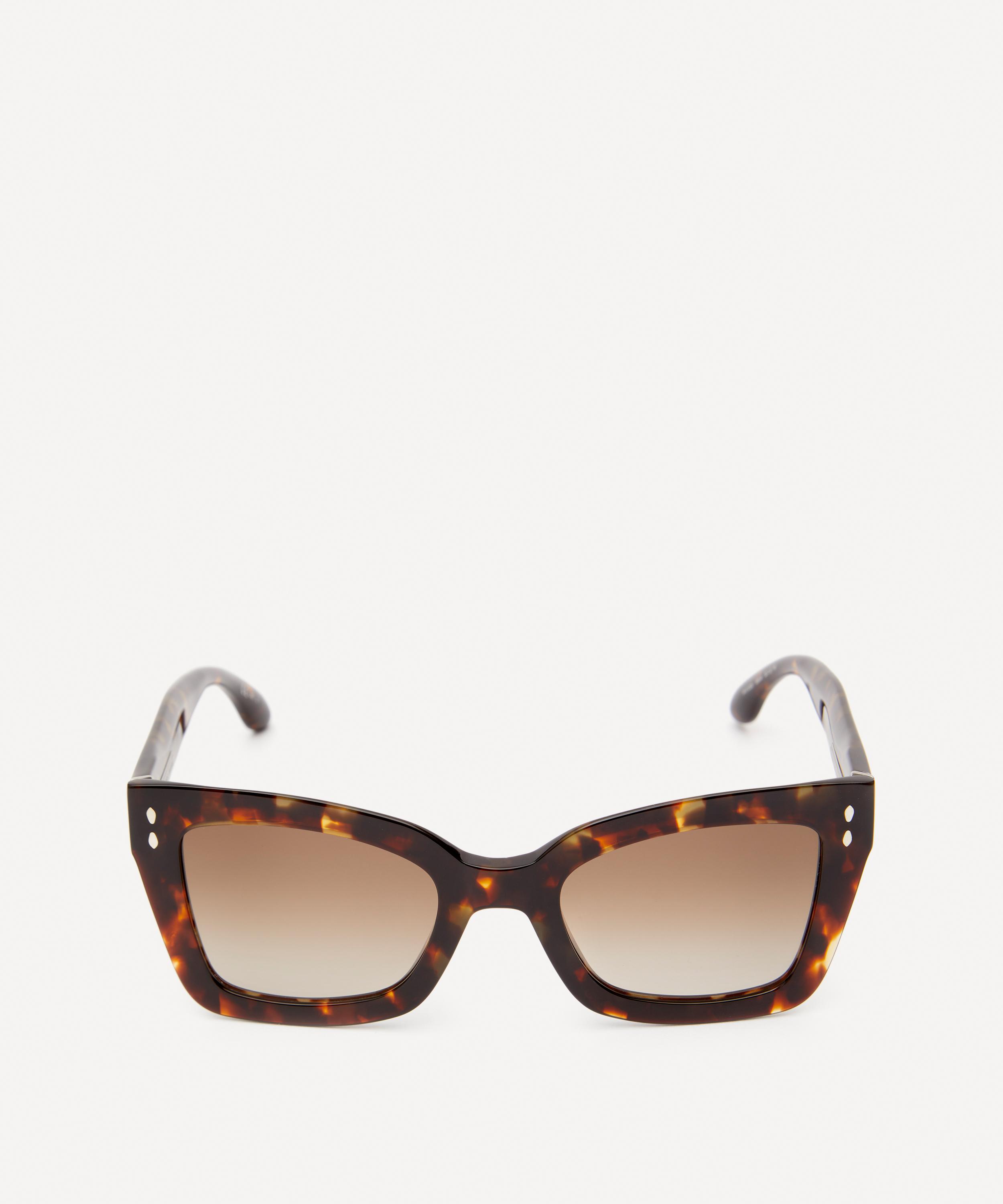 Square Cat Eye Sunglasses - Brown