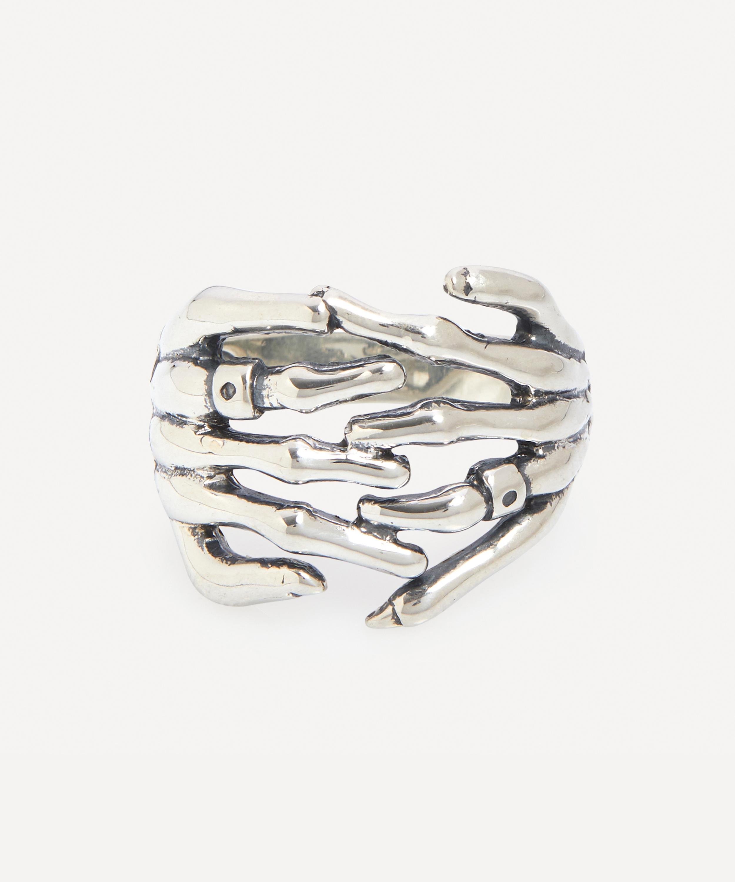 Serge DeNimes - Sterling Silver Skeleton Hands Ring image number 0