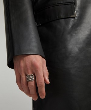 Serge DeNimes - Sterling Silver Skeleton Hands Ring image number 1