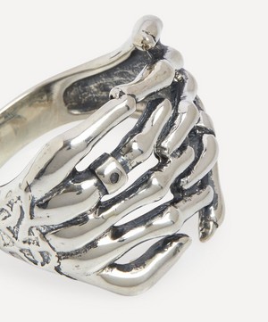 Serge DeNimes - Sterling Silver Skeleton Hands Ring image number 3