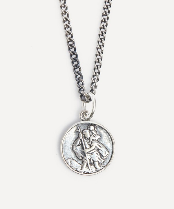 Serge DeNimes Sterling Silver St Christopher Multi-Chain Necklace