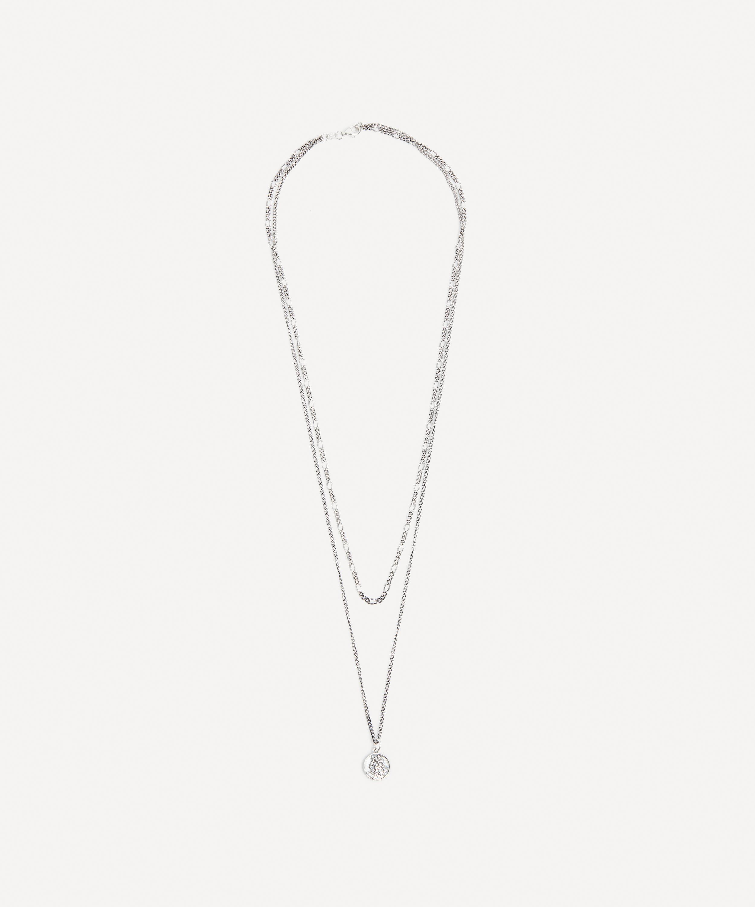 Serge DeNimes - Sterling Silver St Christopher Multi-Chain Necklace image number 2