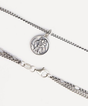 Serge DeNimes - Sterling Silver St Christopher Multi-Chain Necklace image number 3
