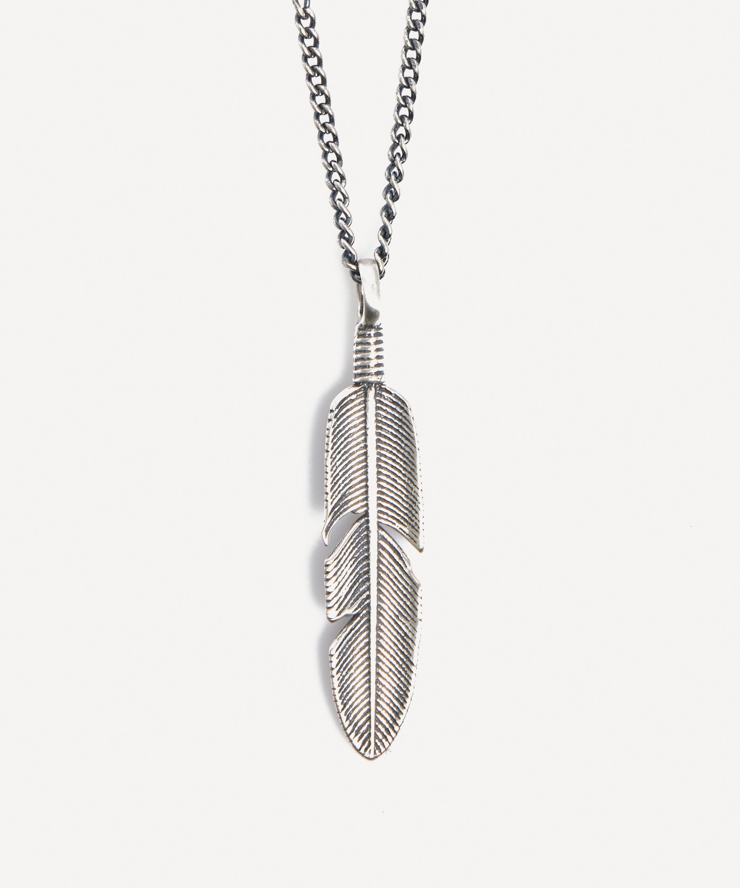 Serge DeNimes - Sterling Silver Ethereal Feather Necklace