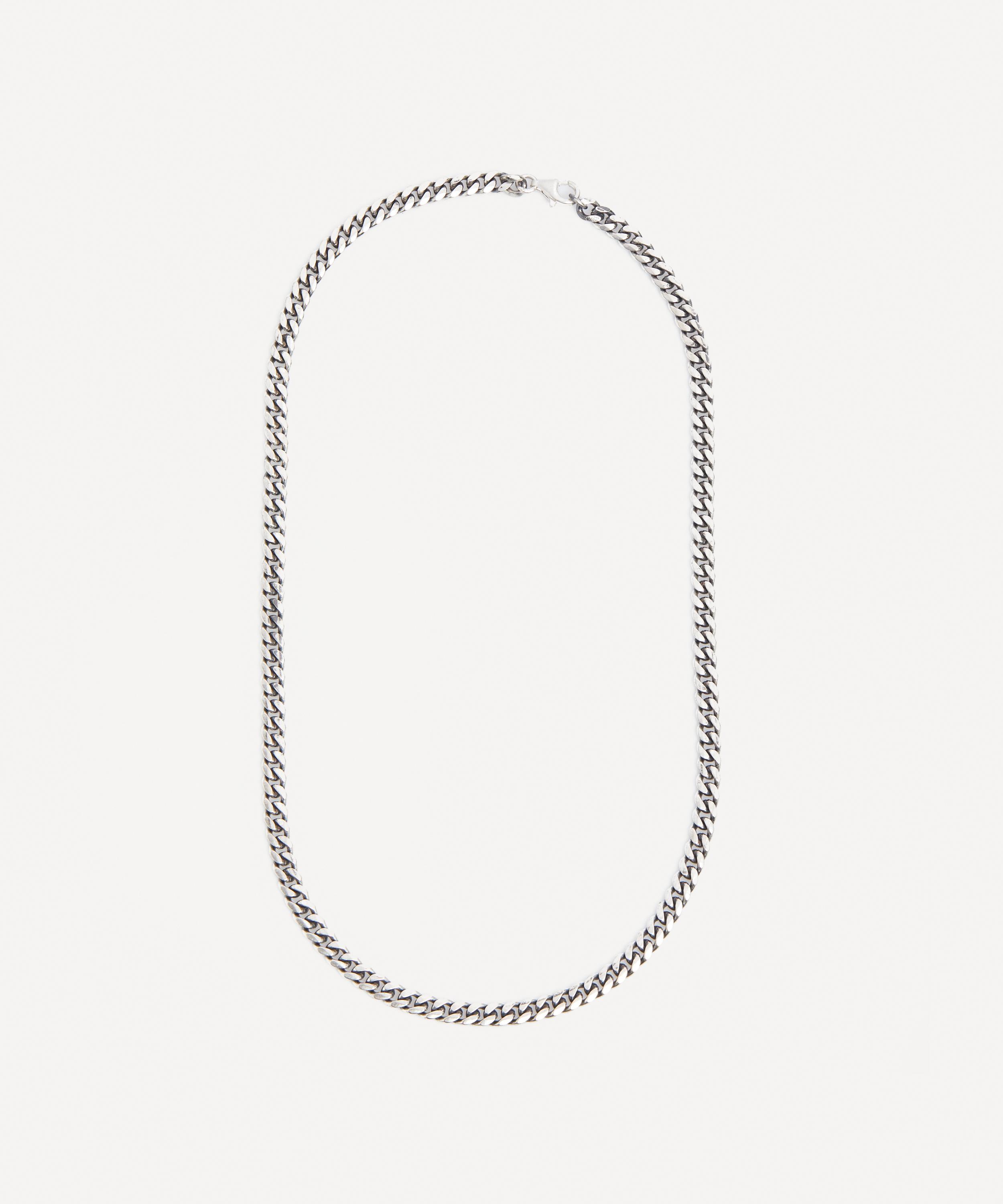 Men's Curb Chain Necklace - Silver