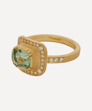 Brooke Gregson - 18ct Gold Mint Tourmaline Galaxy Ring image number 2
