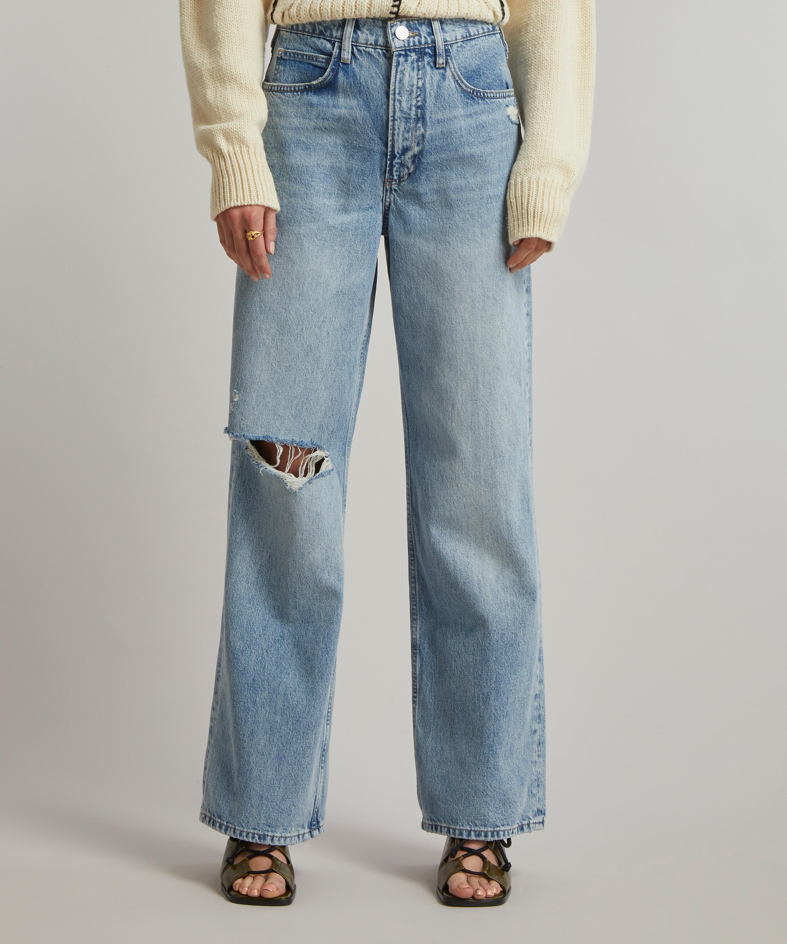 Ripped faded wide-leg '90s jeans - Women