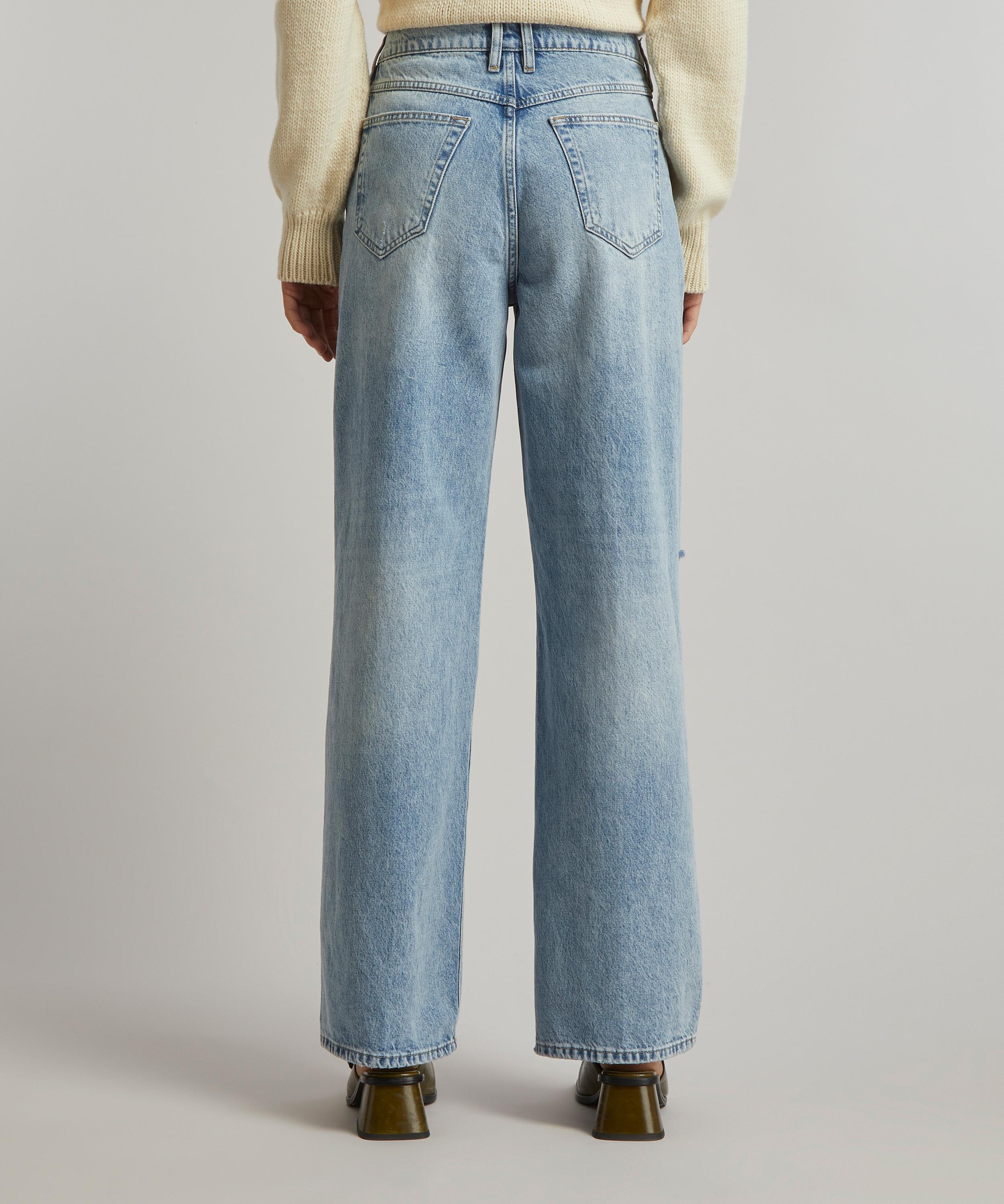 Ripped faded wide-leg '90s jeans - Women