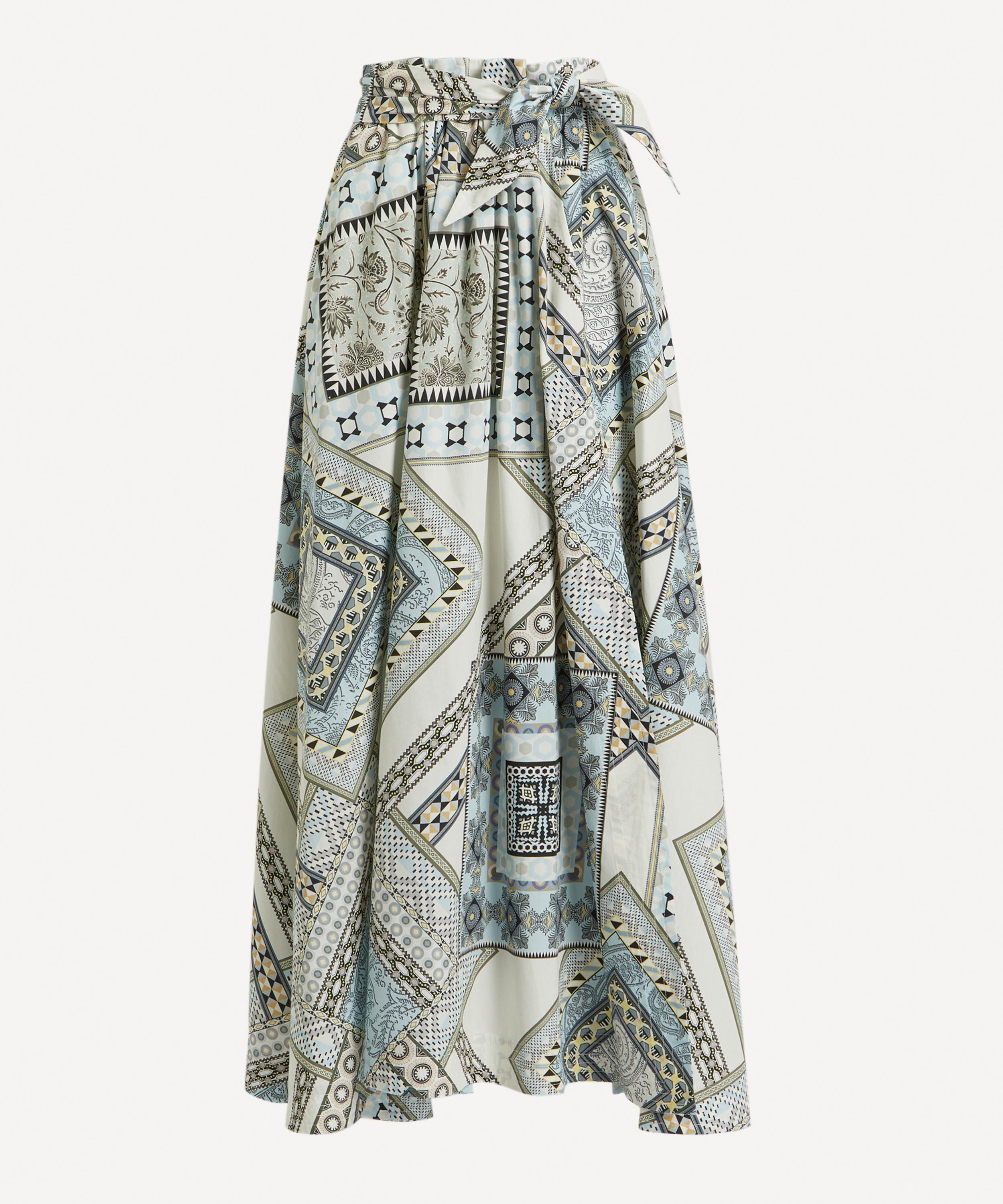 Etro - Patchwork Pattern Cotton Skirt image number 0