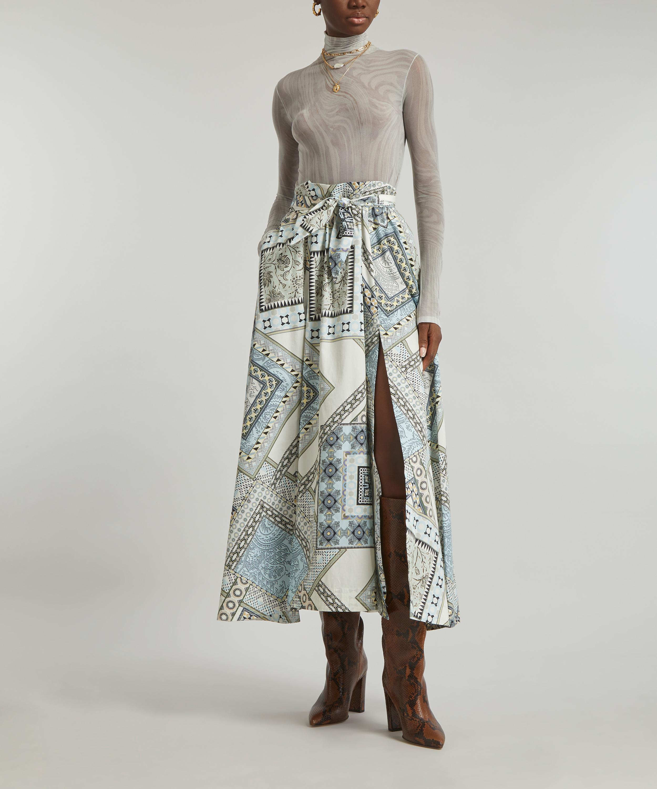 Etro - Patchwork Pattern Cotton Skirt image number 1