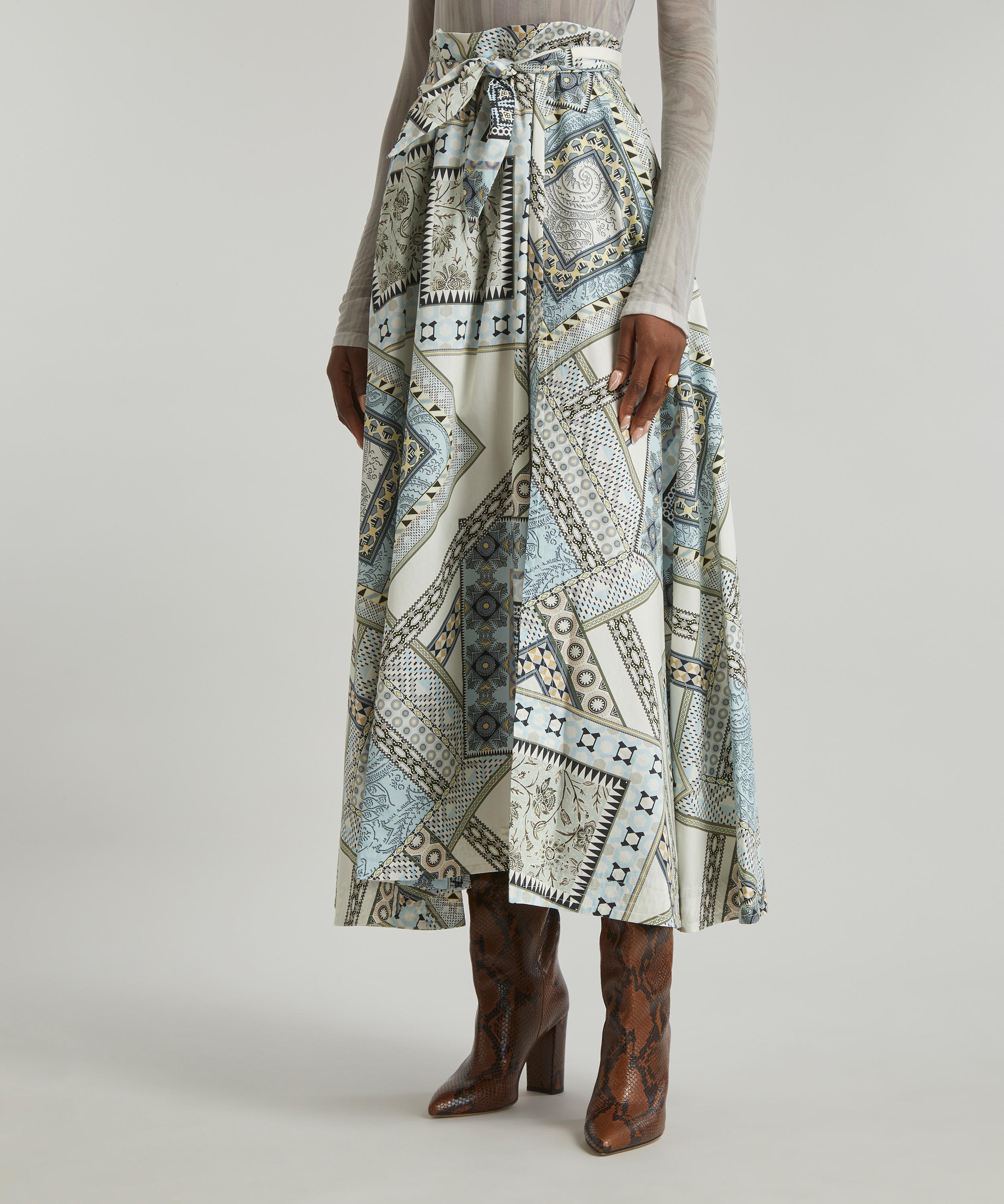 Etro - Patchwork Pattern Cotton Skirt image number 2