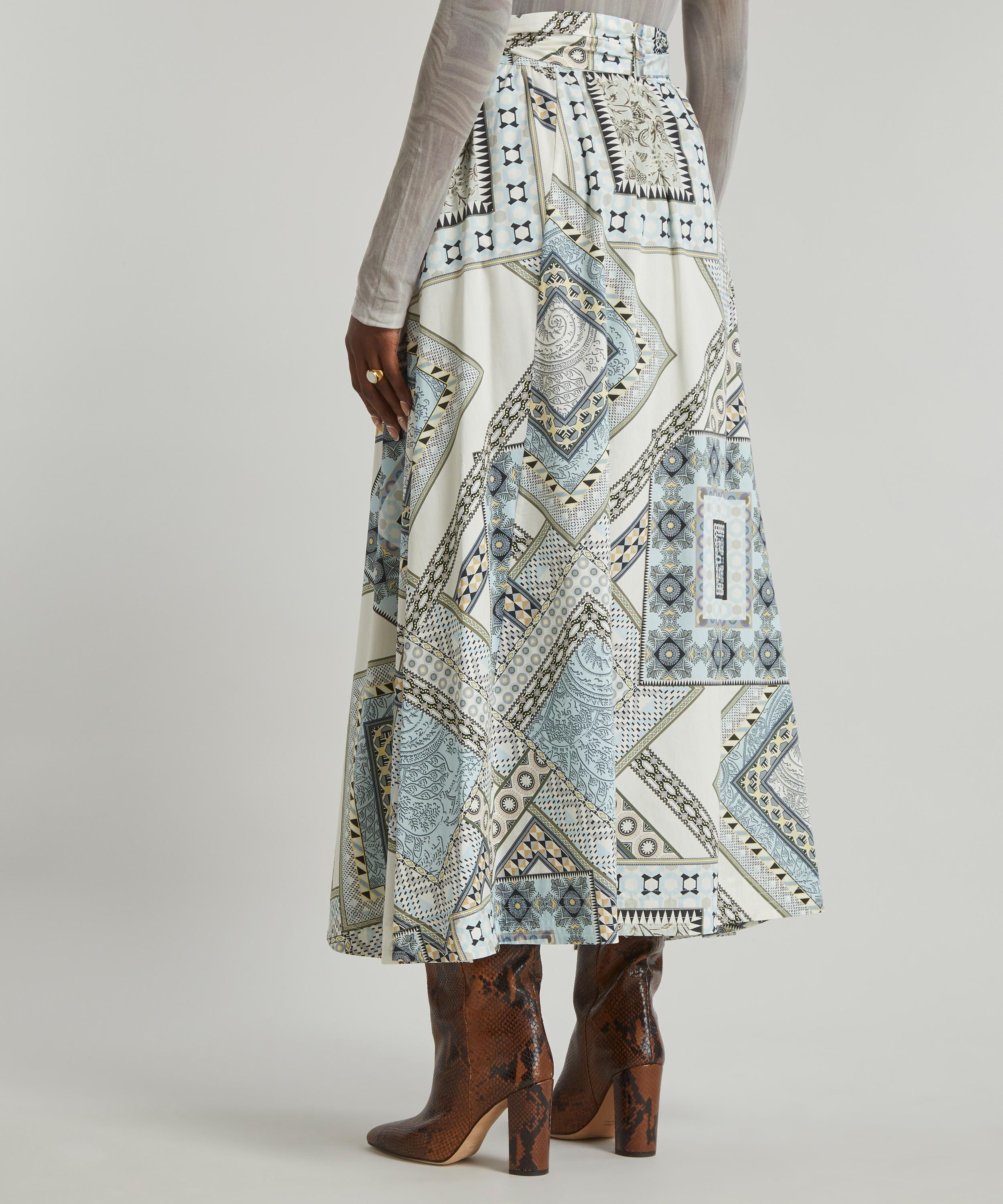 Etro - Patchwork Pattern Cotton Skirt image number 3