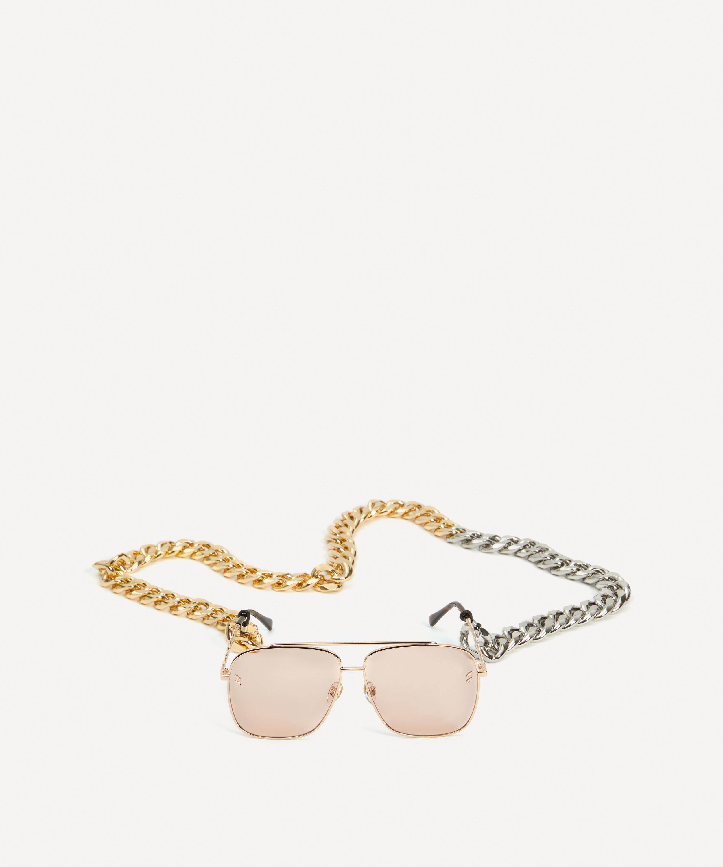 Stella mccartney square aviator clearance sunglasses