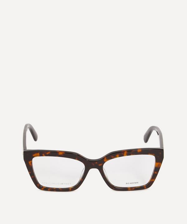 Stella McCartney - Dark Havana Cat-Eye Optical Glasses image number null