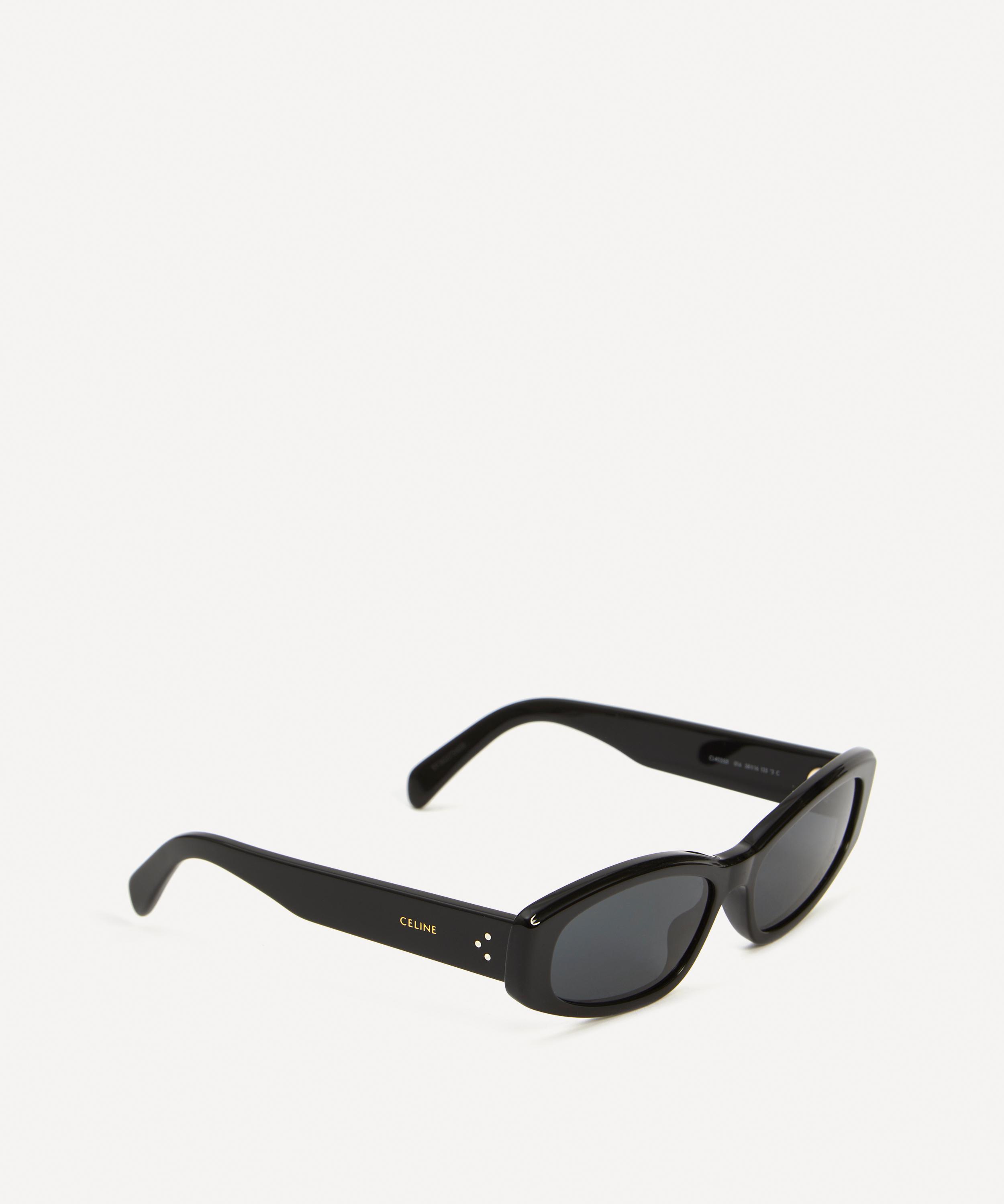 Celine Oval-frame Silver-tone And Acetate Sunglasses in Metallic