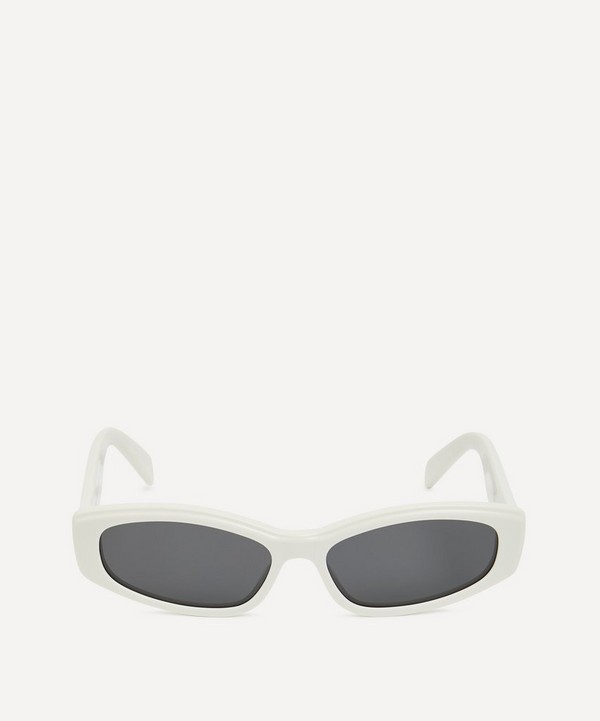 Celine - Rectangular White Acetate Sunglasses image number null