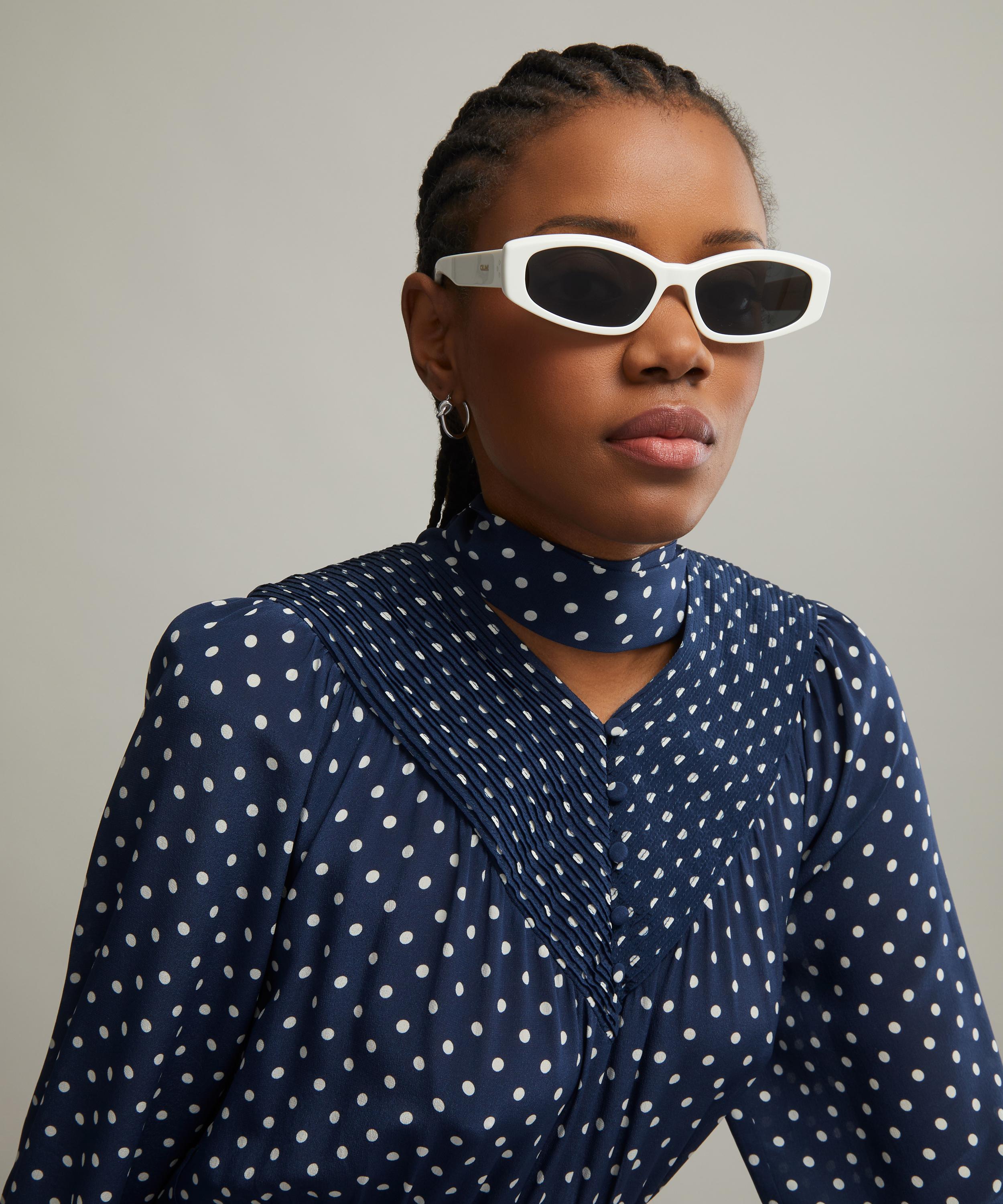 Celine - Rectangular White Acetate Sunglasses image number 1