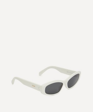Celine - Rectangular White Acetate Sunglasses image number 2