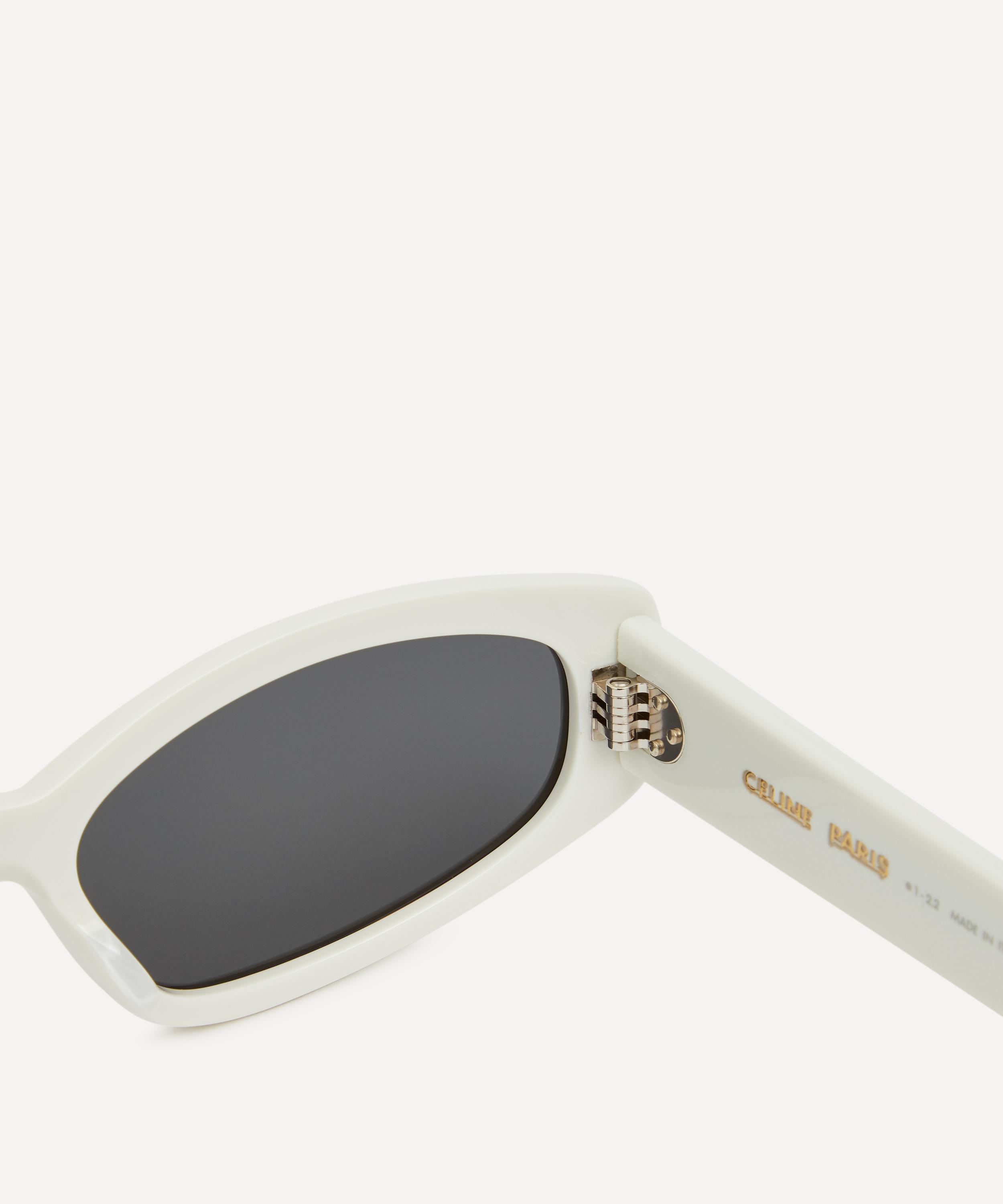 Celine - Rectangular White Acetate Sunglasses image number 3