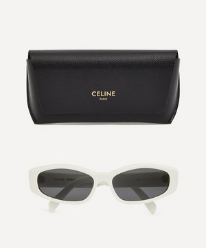 Celine - Rectangular White Acetate Sunglasses image number 4