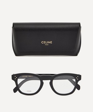 Celine - Round-Frame Black Acetate Optical Glasses image number 3