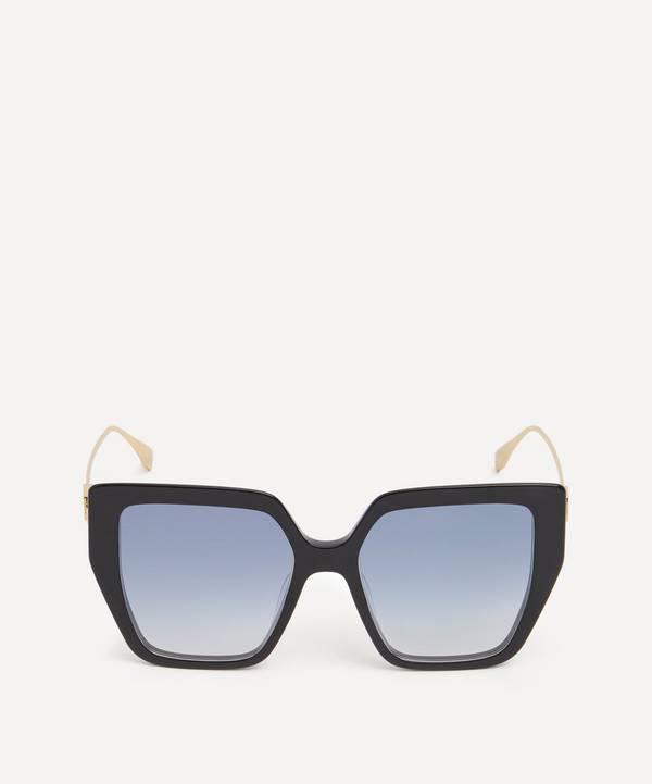 Fendi - Baguette Black Acetate and Metal Sunglasses image number 0