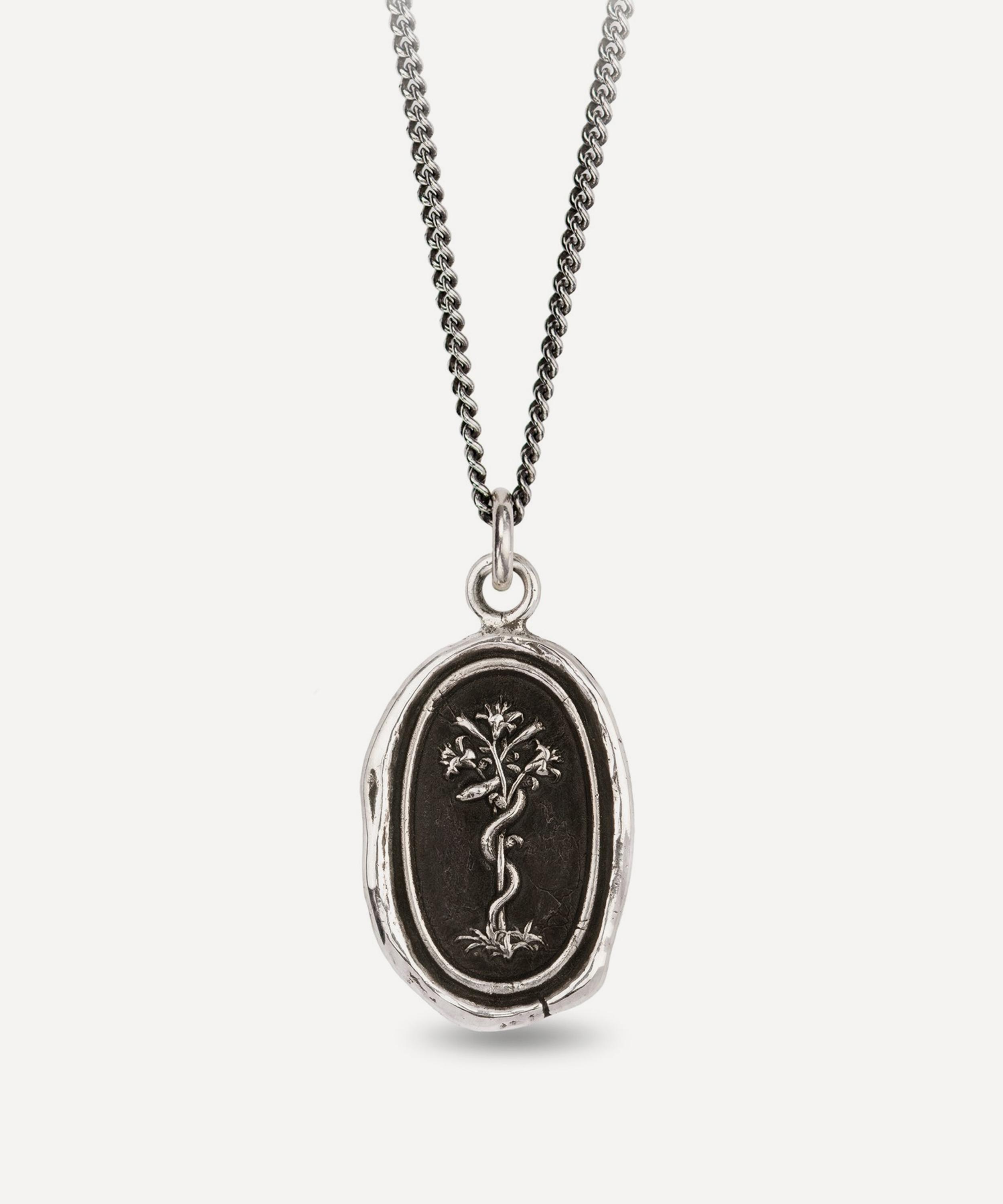 Pyrrha - Sterling Silver Heal From Within Pendant Necklace image number 0