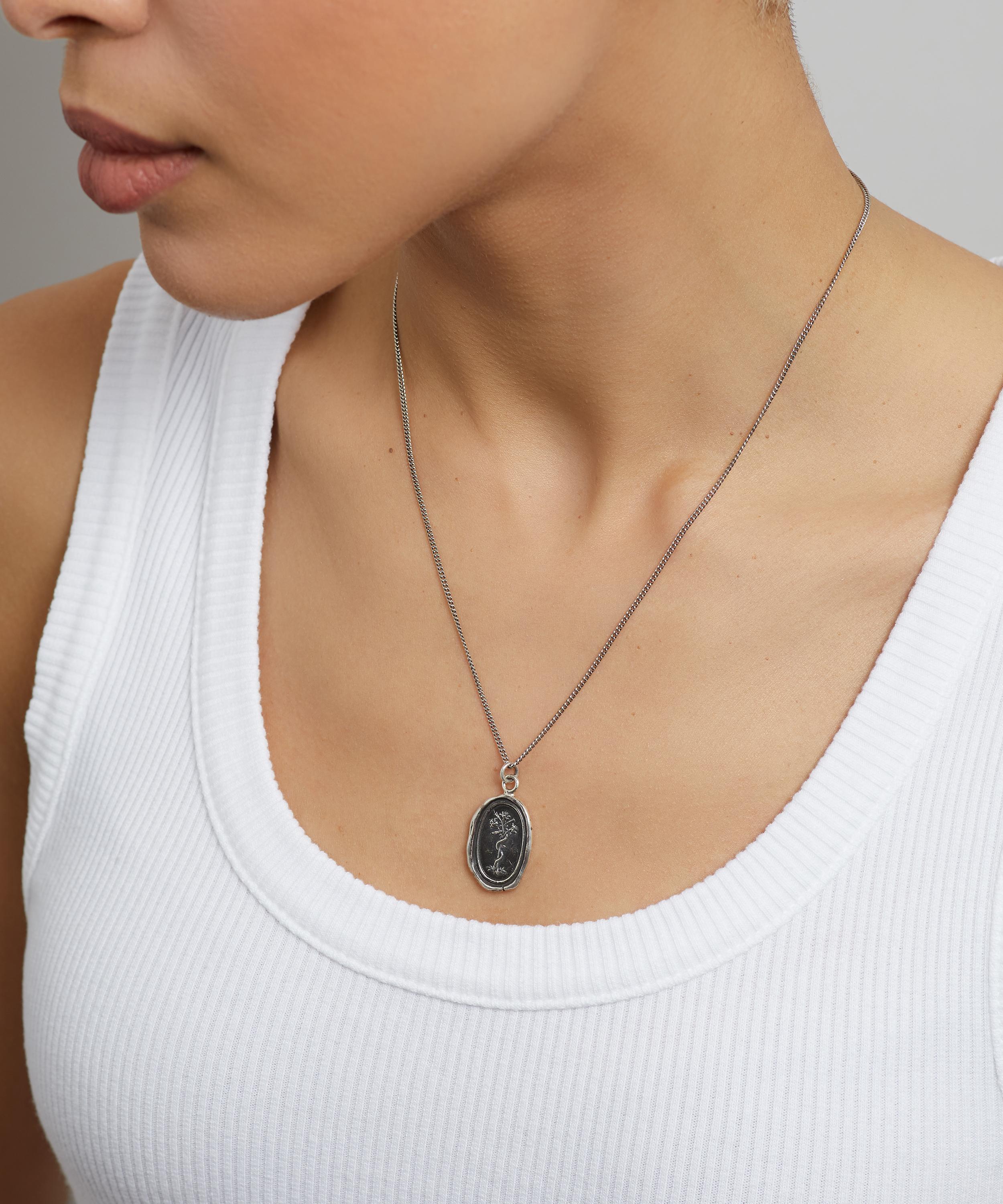 Pyrrha - Sterling Silver Heal From Within Pendant Necklace image number 1