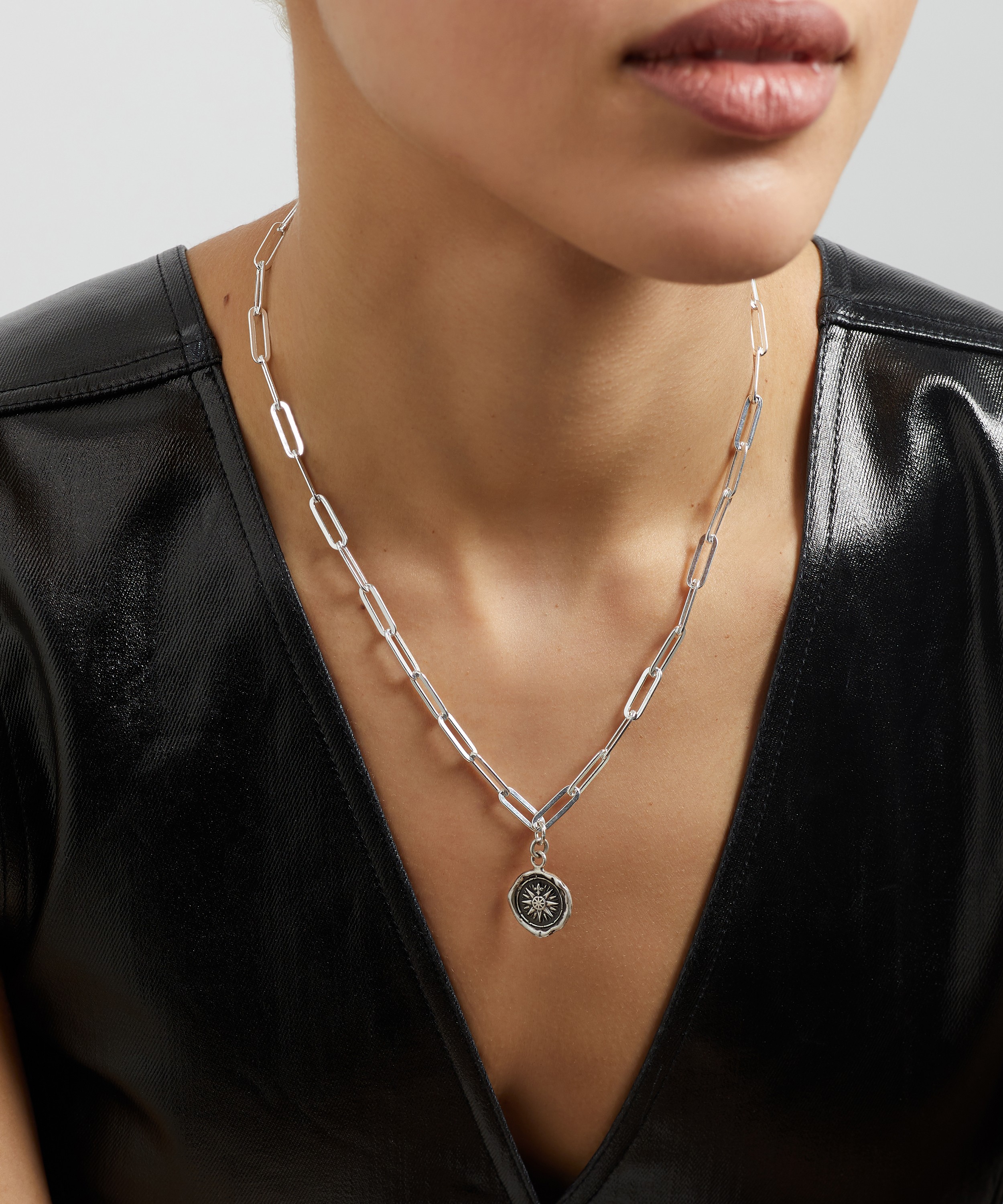 Pyrrha - Sterling Silver Direction Pendant Necklace image number 1