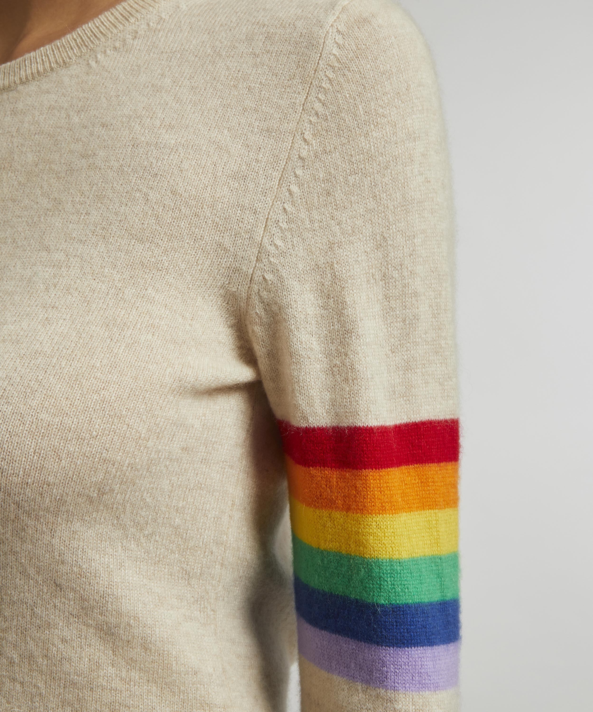 Grey jumper with sale rainbow stripe