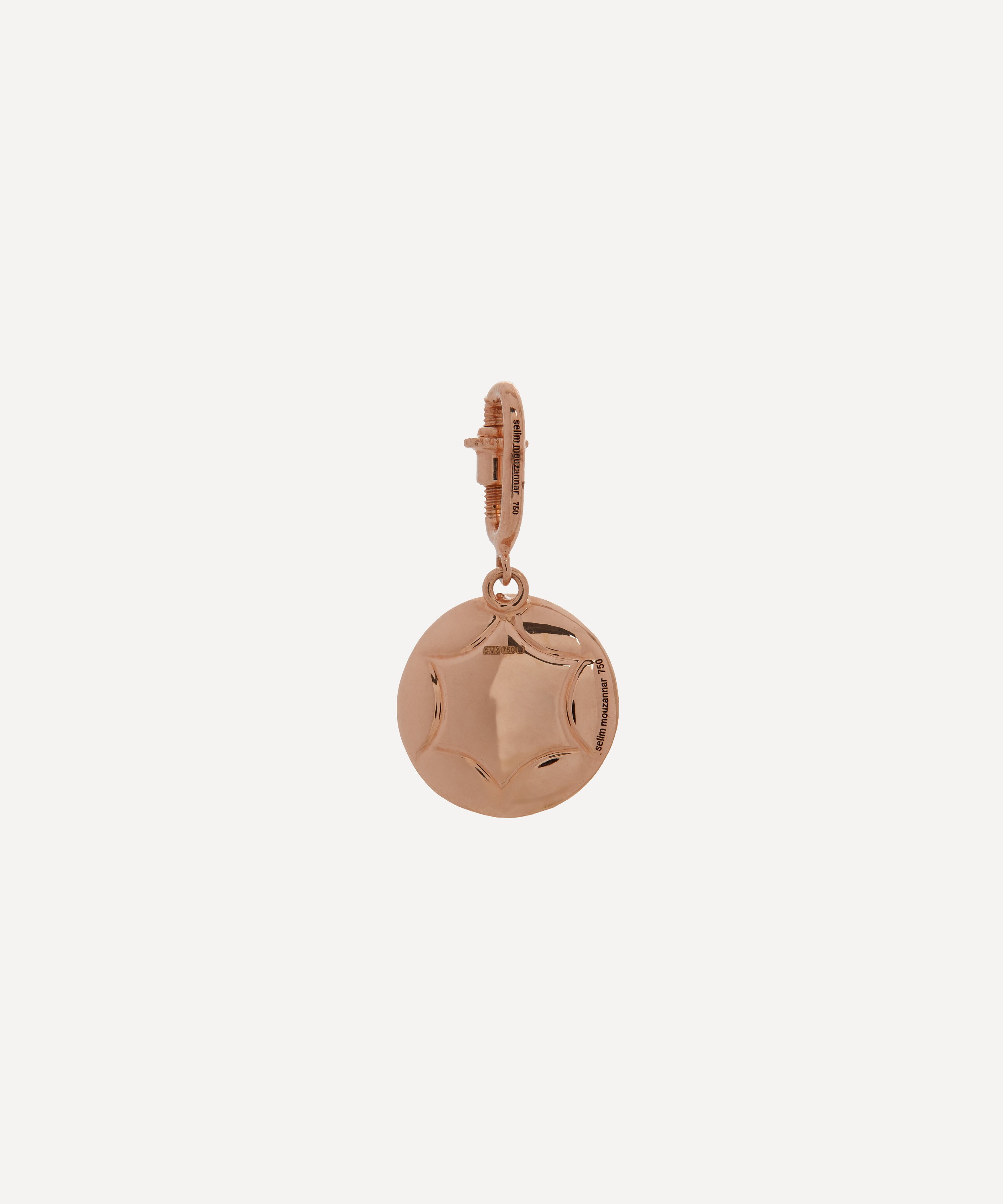 Selim Mouzannar - 18ct Rose Gold Green Clover and Diamond Charm image number 2