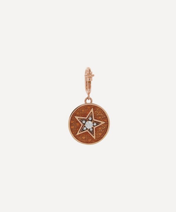 Selim Mouzannar - 18ct Rose Gold Orange Star and Diamond Charm image number null
