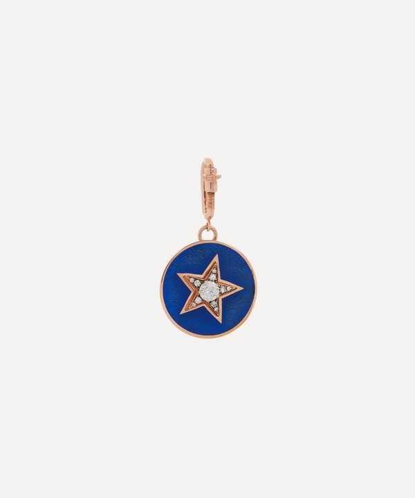 Selim Mouzannar - 18ct Rose Gold Blue Star and Diamond Charm image number null
