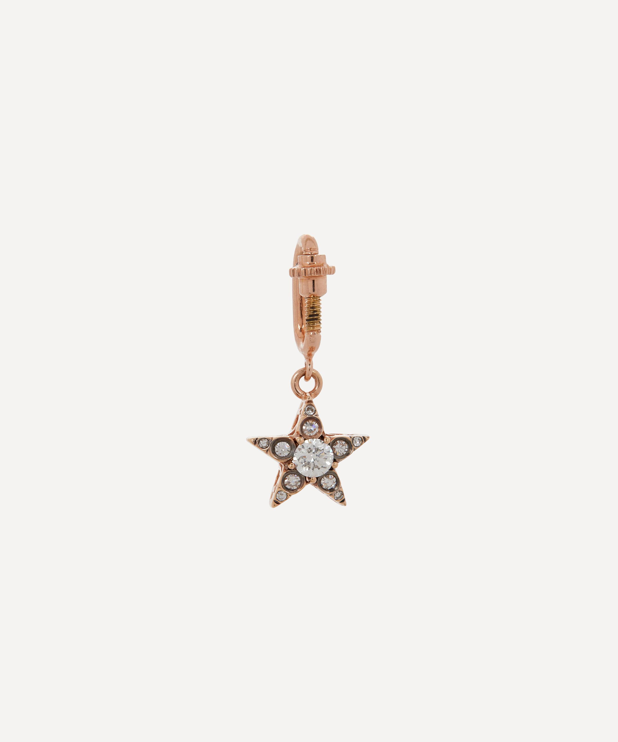 Selim Mouzannar - 18ct Rose Gold Istanbul Diamond Star Charm image number 0