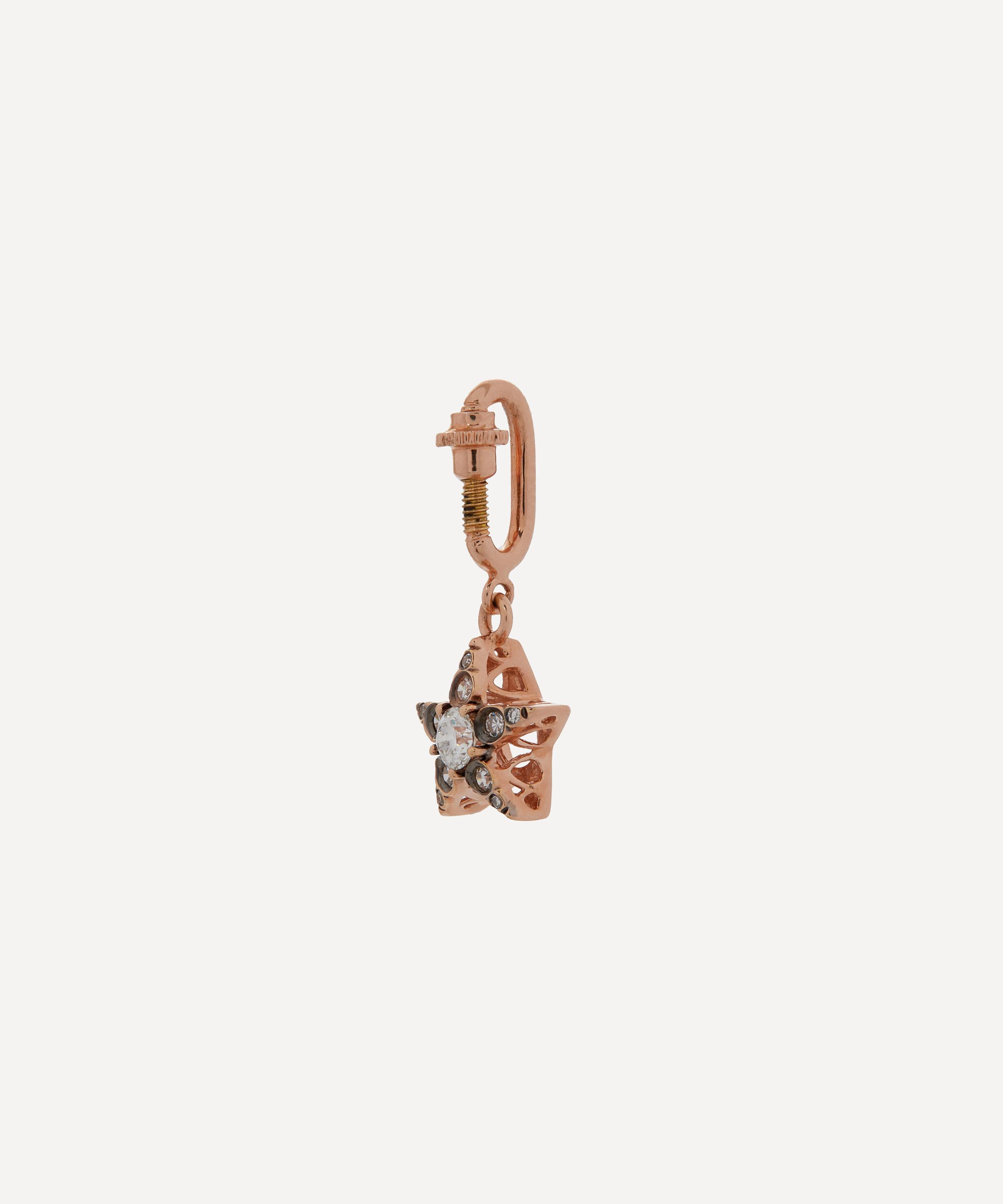 Selim Mouzannar - 18ct Rose Gold Istanbul Diamond Star Charm image number 1