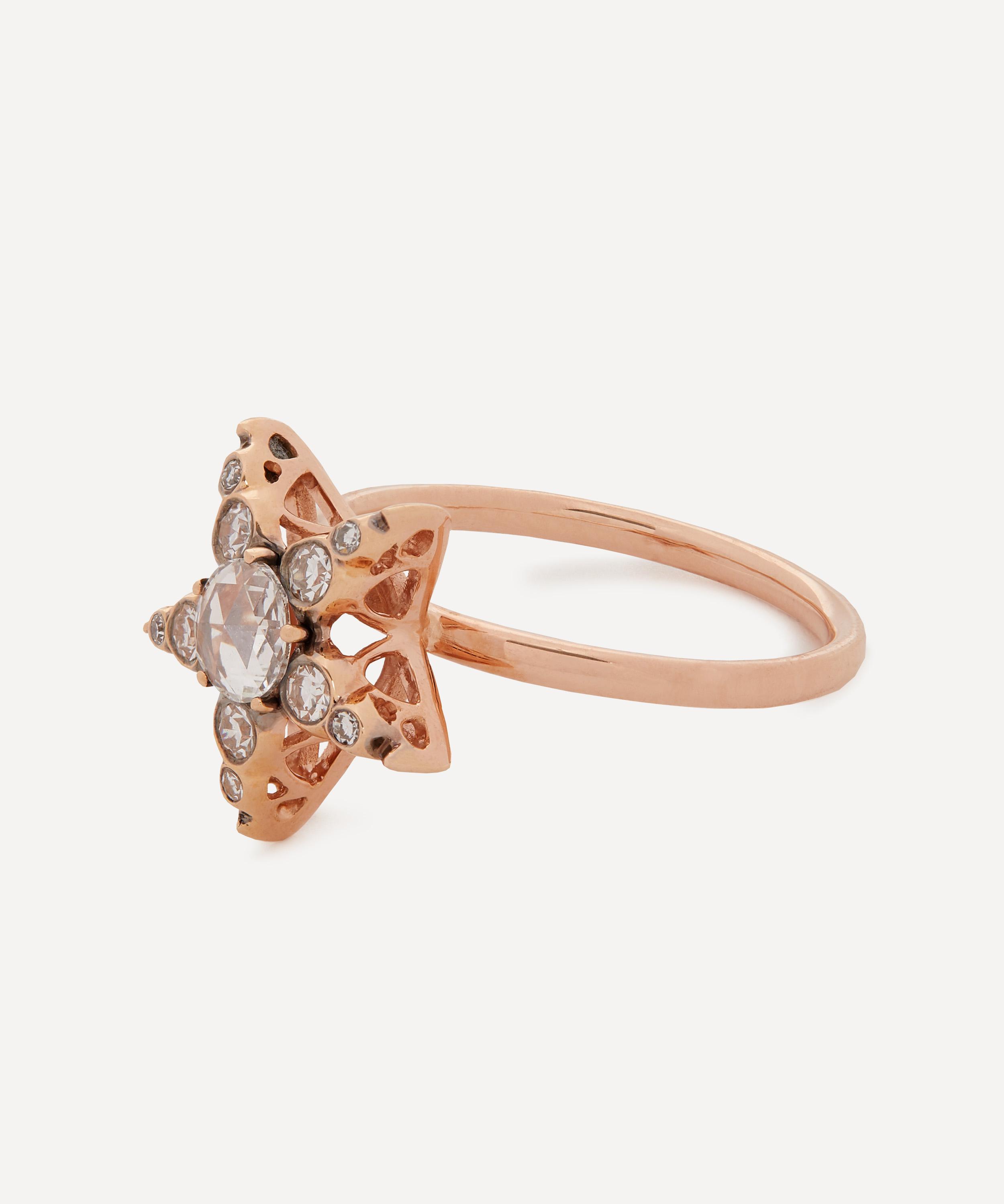 Selim Mouzannar - 18ct Rose Gold Istanbul Diamond Star Ring image number 1