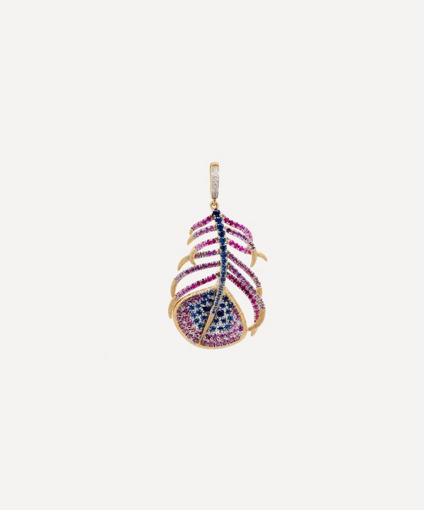 Annoushka - x Liberty 18ct Gold Peacock Feather Charm image number null