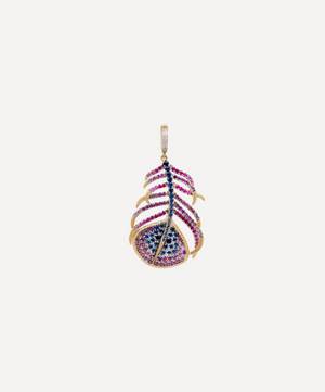 x Liberty 18ct Gold Peacock Feather Charm