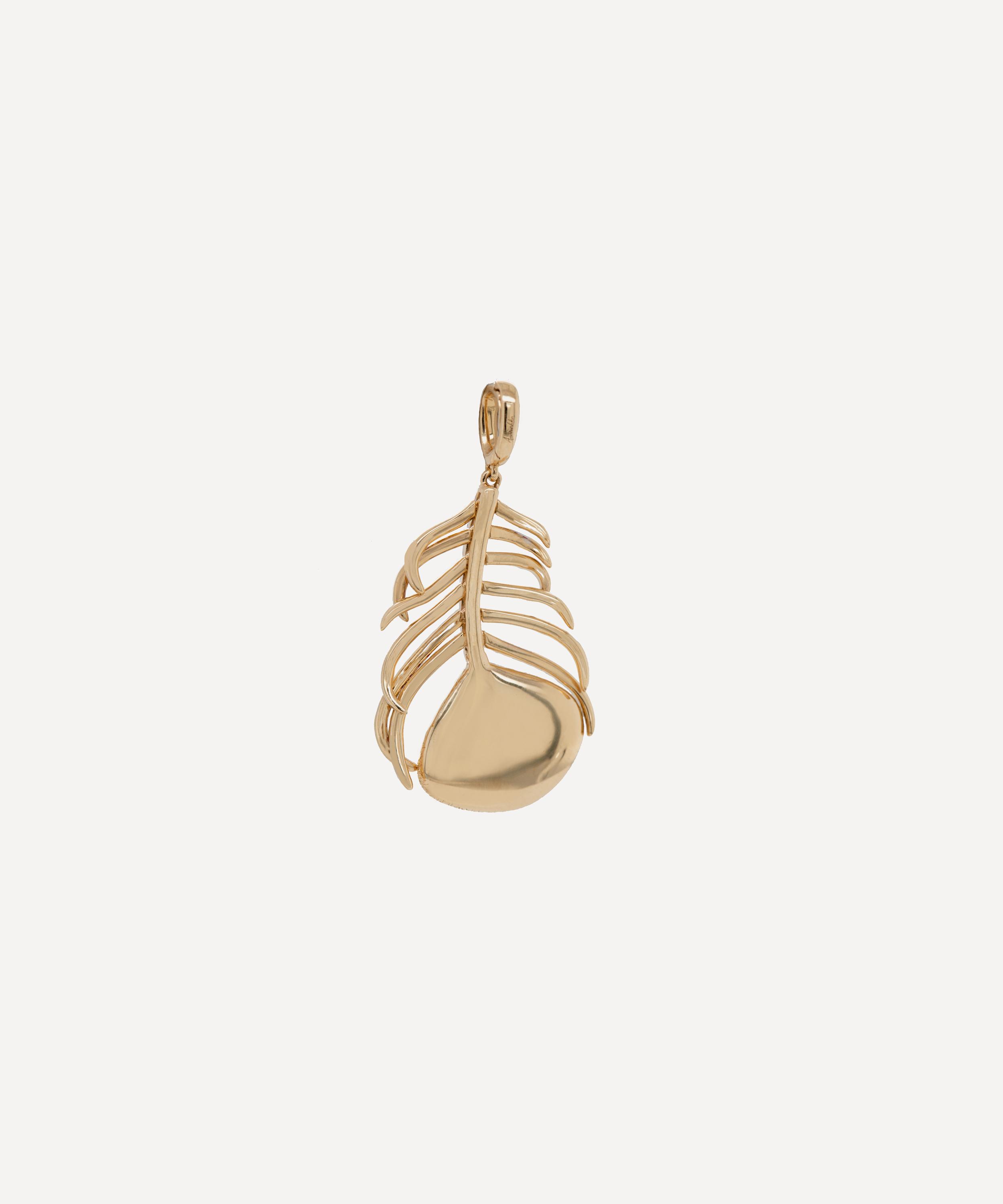 Annoushka - x Liberty 18ct Gold Peacock Feather Charm image number 3