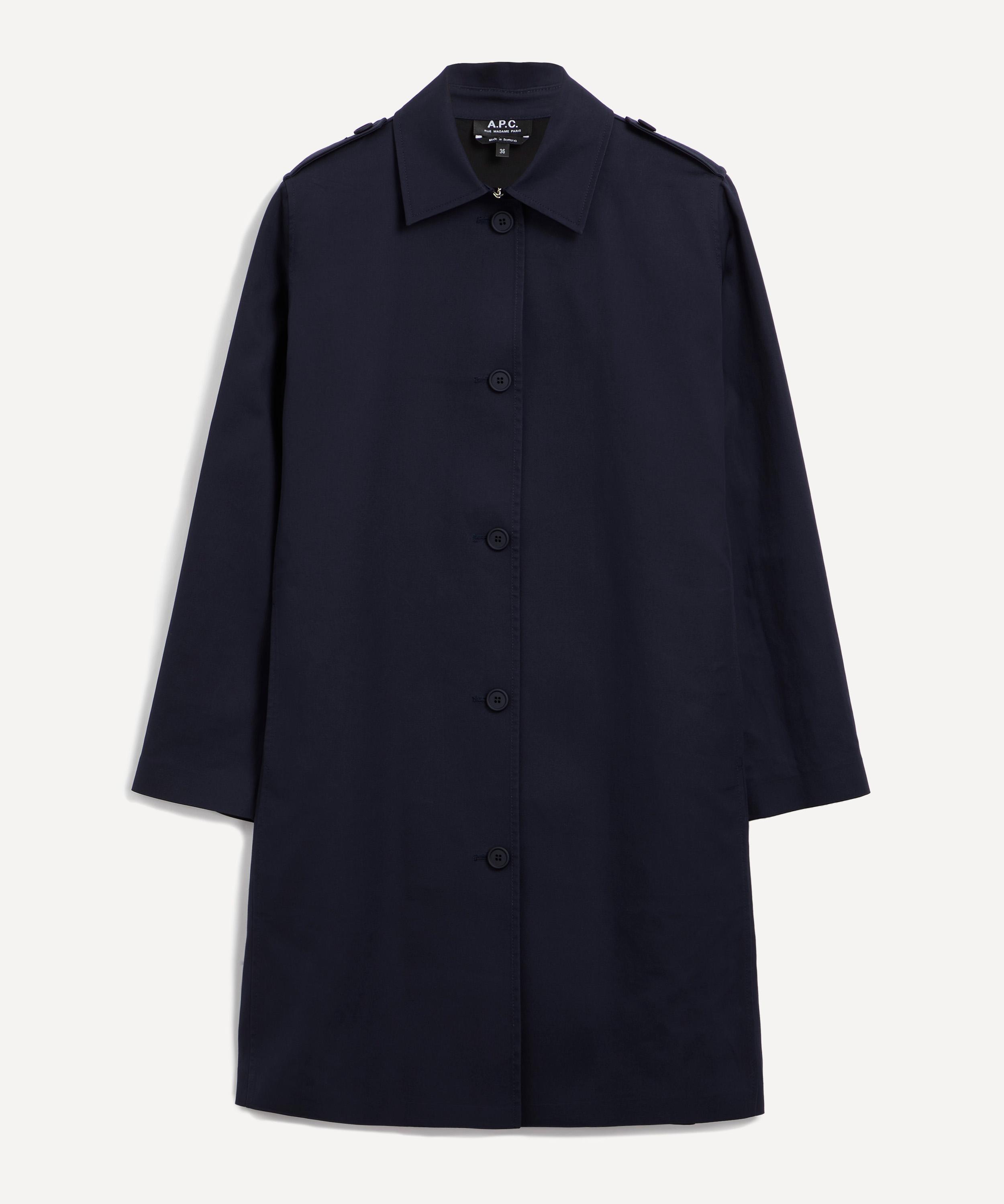 A.P.C concealed-fastening Belted Trench Coat - Neutrals