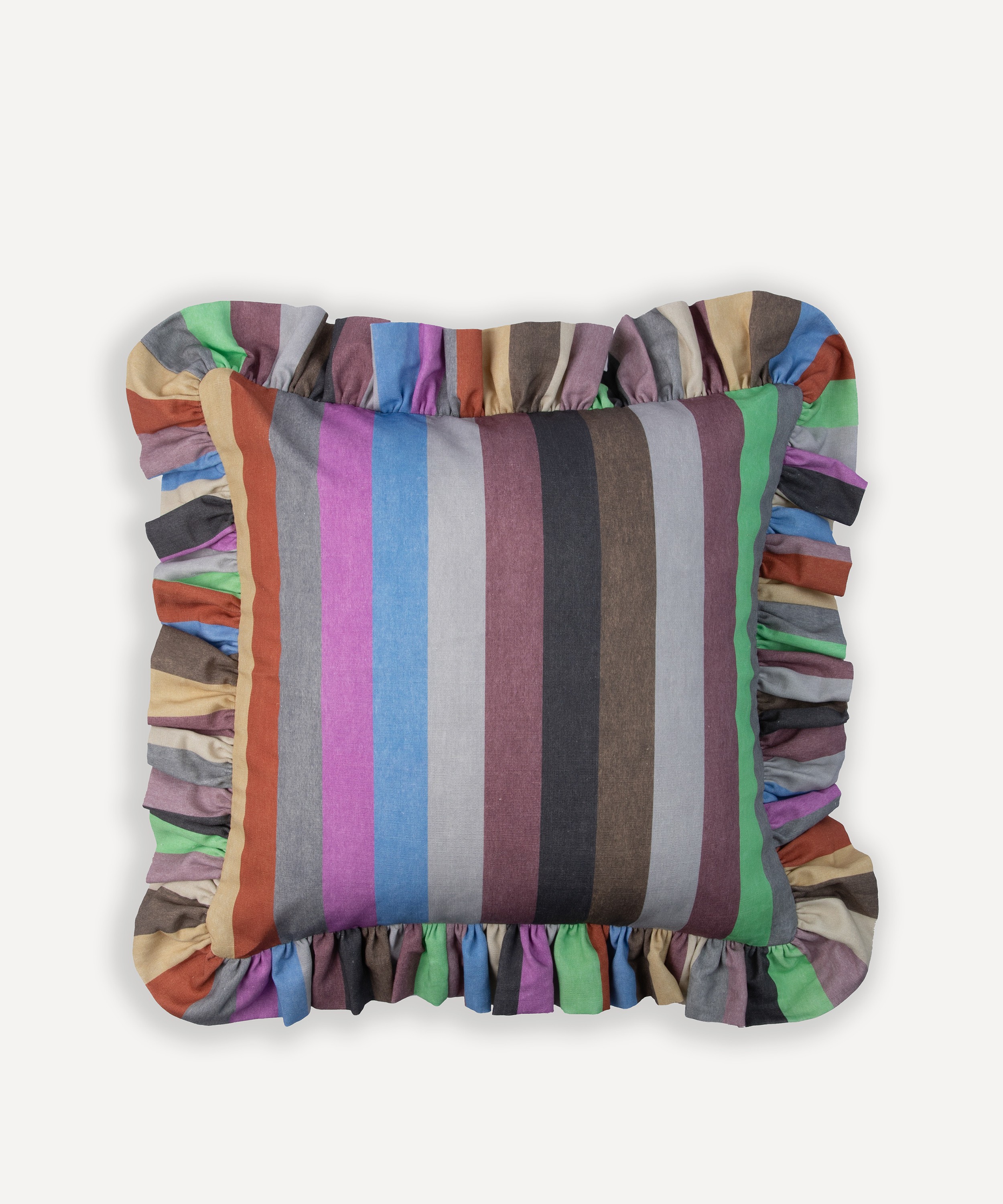 House of Hackney - Iridis Stripe Medium Frilled Cushion