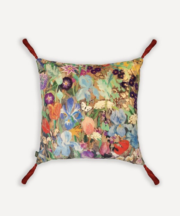 House of Hackney - Floribunda Magna Large Cotton Velvet Tassel Cushion image number null