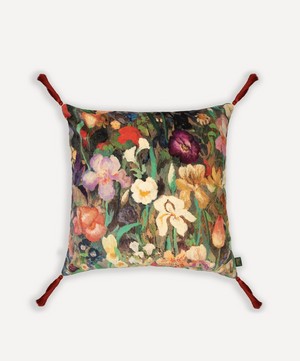 House of Hackney - Floribunda Magna Large Cotton Velvet Tassel Cushion image number 2