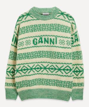Ganni - Green Wool Jumper image number 0