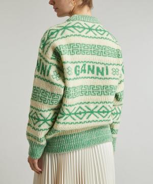 Ganni - Green Wool Jumper image number 3