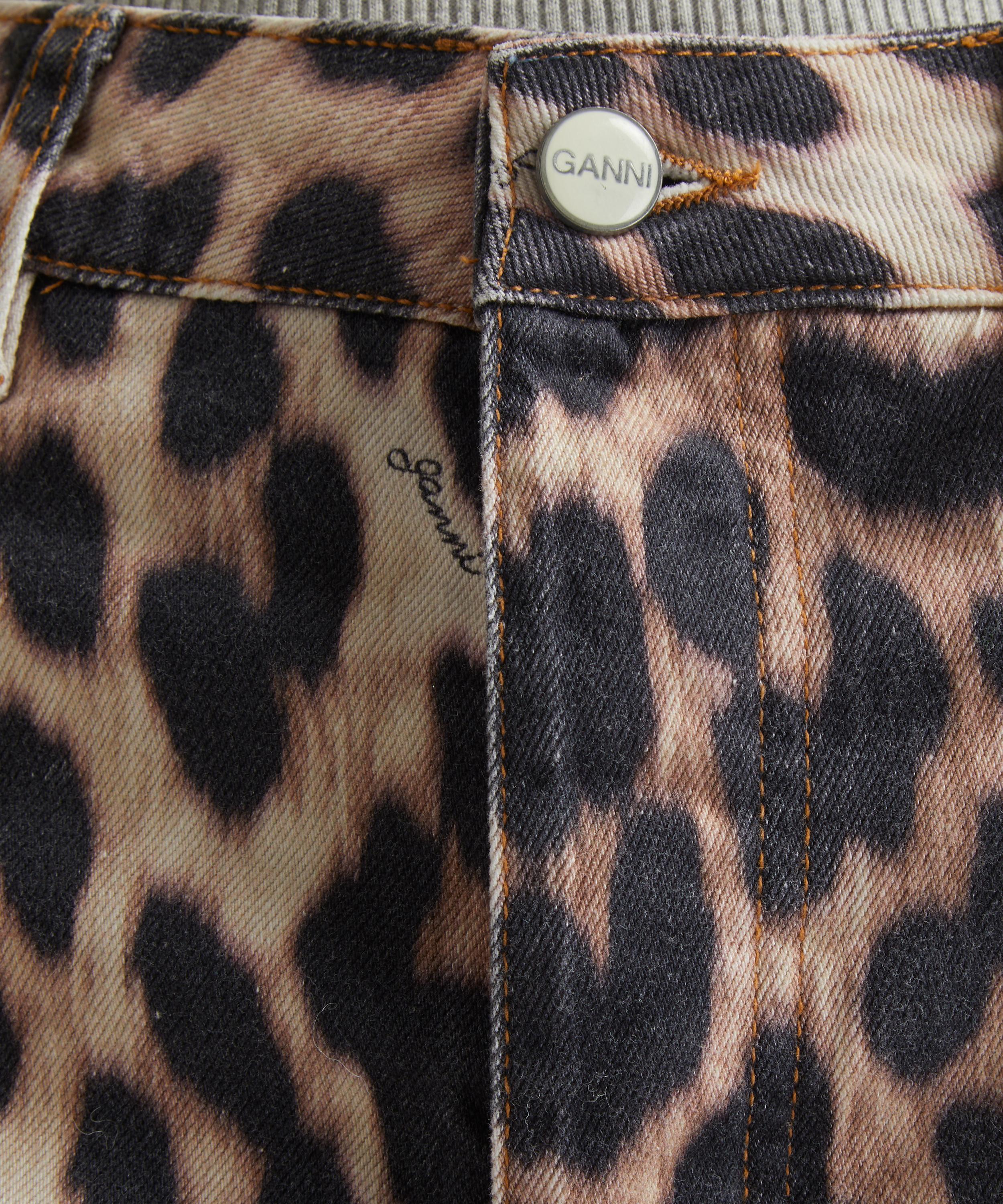 Leopard print best sale wide leg jeans